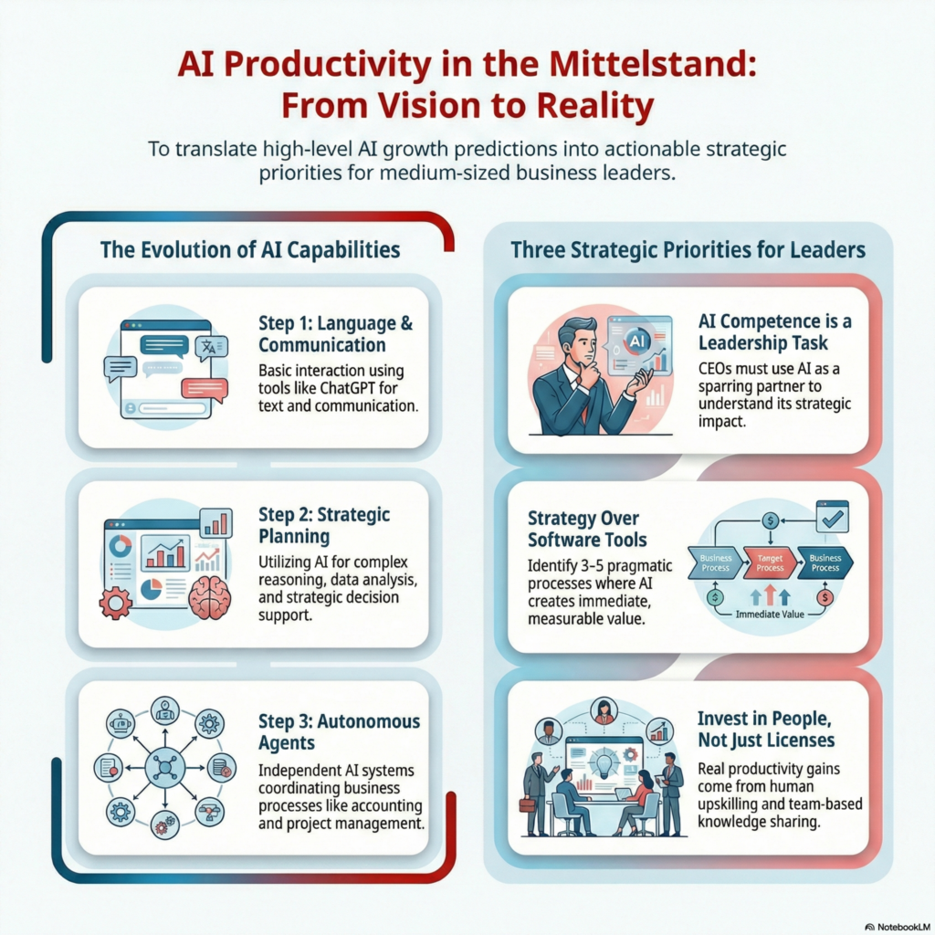 Eric Schmidt predicts 30% annual productivity gains through AI. What does that actually mean for family businesses with 50–250 employees? An assessment from NordAGI, AI productivity SMEs