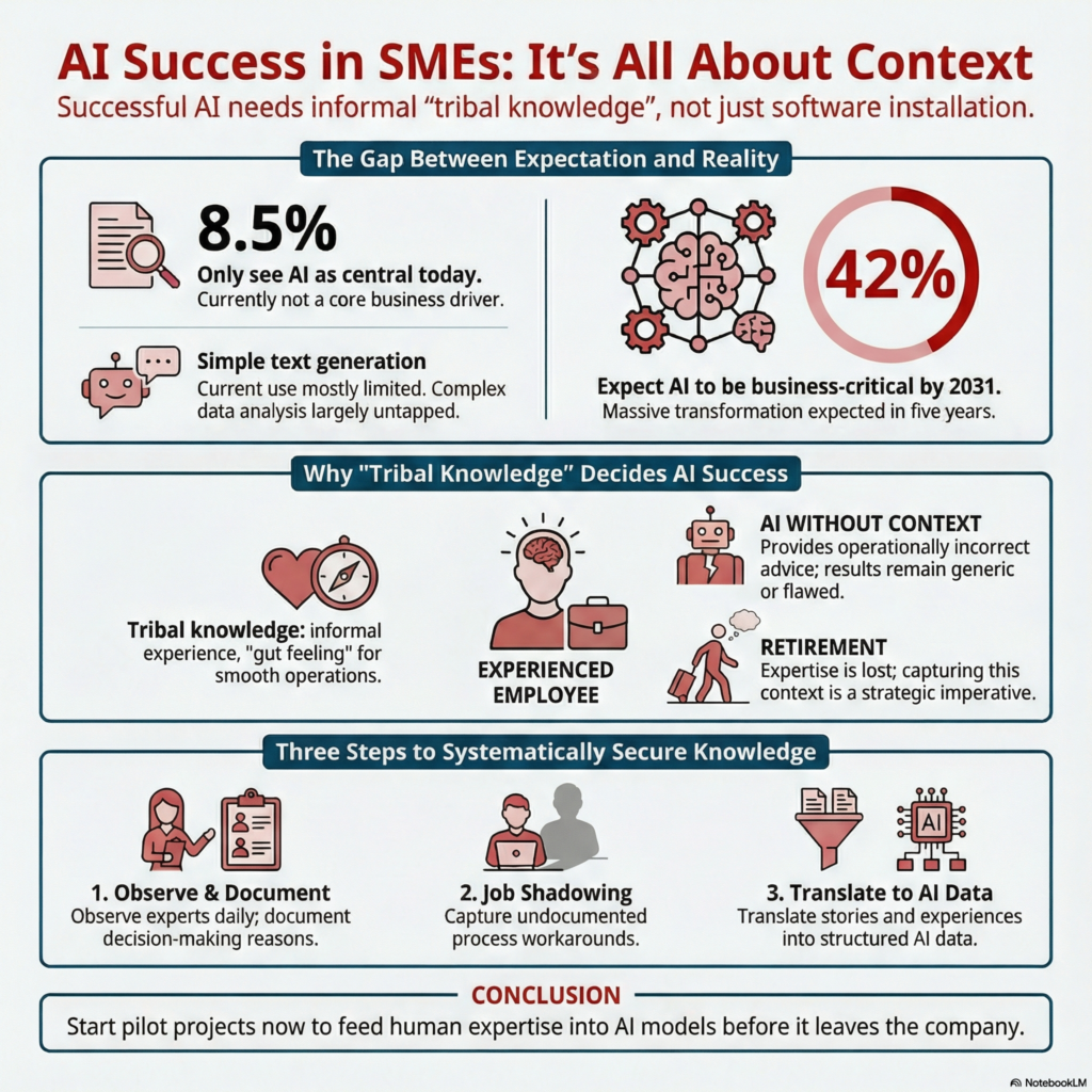 From tribal knowledge to shared context for AI. Among all the types of context teams need to provide, one stands out as both most valuable and most neglected: informal knowledge and workarounds. This is the tribal knowledge that makes your operation actually work. The quality inspector who can tell by sound when a machine needs adjustment before sensors flag it. The customer service rep who recognizes specific phrasing that signals underlying issues. The procurement specialist who knows which suppliers deliver under pressure and which ones fold.